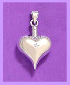 Diamond Heart pet memorial jewelry