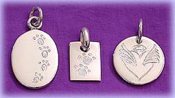 pet paw hand engraved memorial jewelry